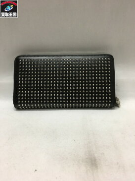 ROEN ロエン スタッズラウンド長財布 小銭要れ有り スカル ブラック サイフ【中古】