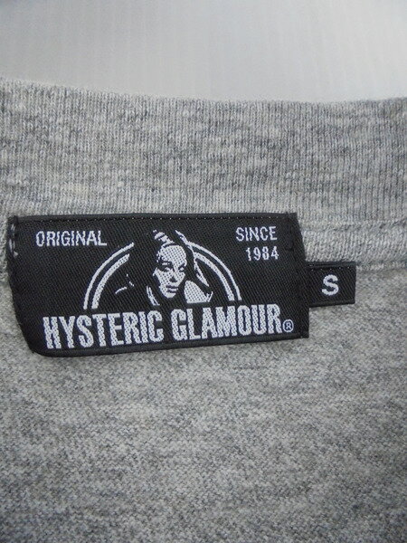 HYSTERIC GLAMOUR ガールプリント ロンT グレー サイズS【中古】