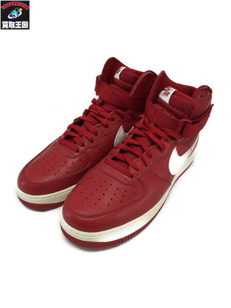 NIKE AIR FORCE 1 HI RETRO QS 耐克 29cm 赤×白 743546-600【中古】[▼]