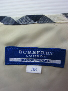 BURBERRY BLUE LABEL N/Sチェックワンピ ベージュ 38【中古】