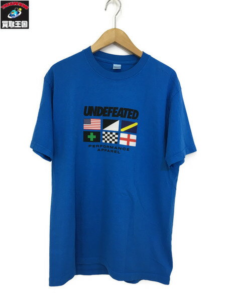 UNDEFEATED アンディフィーテッド 国旗ロゴ S/S TEE (M)青【中古】[▼]