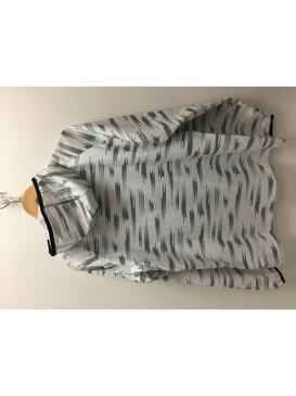 OAKLEY ENH CLOTH HOODY 総柄クロスジップアップナイロンパーカー (L) ホワイト【中古】[▼]