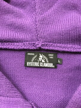 HYSTERIC GLAMOUR ツートン ニットパーカー L【中古】