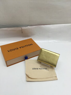 LV ポルトフォイユ・ロックミニ M69059 UB4109 GLD ルイ ヴィトン コンパクトウォレット ミニ財布 三つ折り財布 LVシグネチャー 日本限定【中古】[▼]