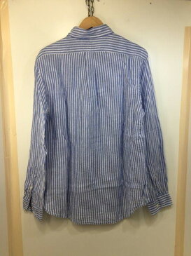 POLO RALPH LAUREN ストライプ リネンシャツ (SIZE:L)【中古】[▼]