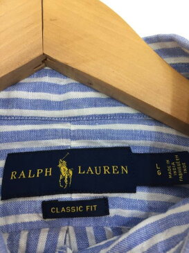 POLO RALPH LAUREN ストライプ リネンシャツ (SIZE:L)【中古】[▼]