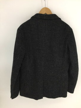 ROSSO URBAN RESEARCH×Harris Tweed ウールテーラードジャケット(L)黒グレー【中古】