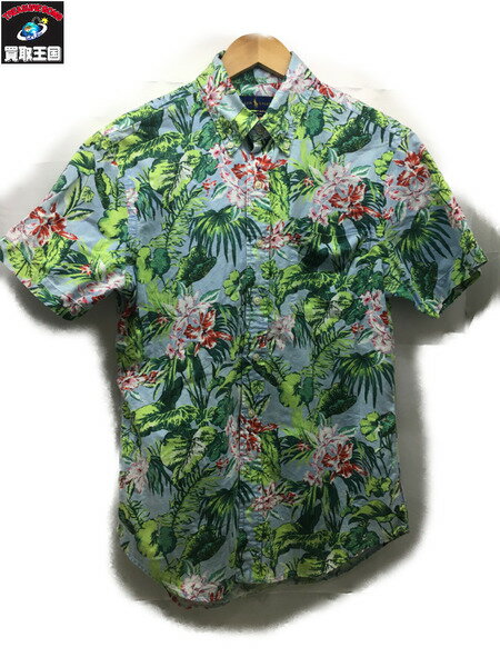 POLO RALPH LAUREN アロハシャツ M 青【中古】