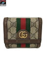 GUCCI/GGスプリーム/オフディア/コンパクトウォレット/523174【中古】