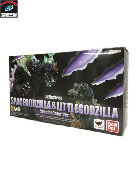 s.h.monsterarts スペースゴジラ＆リトルゴジラ 【中古】[▼]
