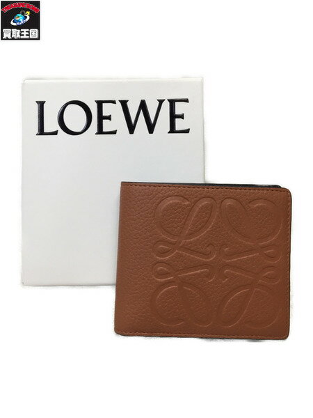 LOEWE/アナグラム/バイフォールドウォレット/折り財布/カーフスキン/ブラウン/C500302X02【中古】[▼]