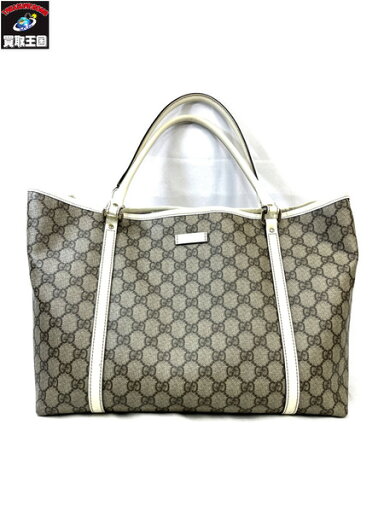 GUCCI グッチ GGスプリーム トートバッグ バッグ PVCコーティングキャンバス レザー ベージュ系 197953【中古】 GUCCI グッチ GGスプリーム トートバッグ バッグ PVCコーティングキャンバス レザー ベージュ系 197953【中古】