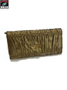 PRADA ギャザー ラウンドウォレット【中古】