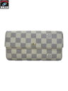 LV/ポルトフォイユ・サラ 旧型/ダミエ・アズール【中古】