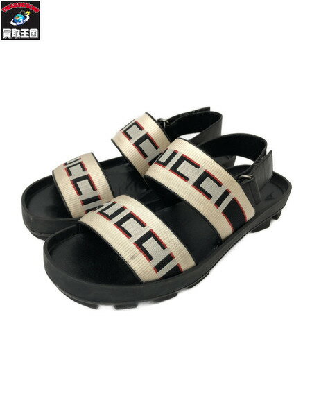 GUCCI/ストライプストラップサンダル/6/523769【中古】[▼]