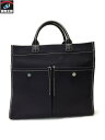 TIFFANY&Co. 2way トート バッグ キャンバス ジットニー ネイビー ブラック 【中古】