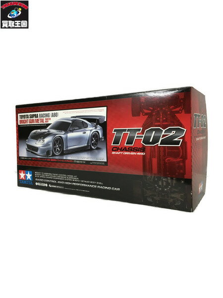 タミヤ 1/10 TT-02シャーシ A80スープラ ラジコンセット【中古】 ▼