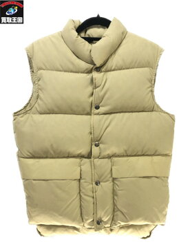 WOOLRICH/紺タグ/80s/ダウンベスト/S/ウールリッチ/ベージュ/ウ゛ィンテージ【中古】