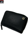 GUCCI インターロッキングG ラウンドウォレット BLK 464884 本体のみ グッチ 財布 GG【中古】