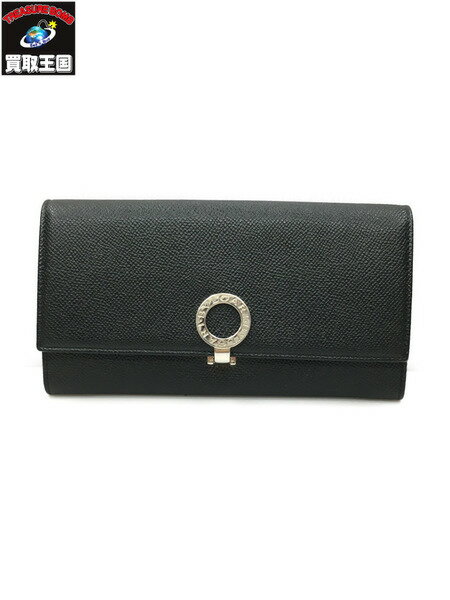 BVLGARI ブルガリ グレインレザー 長財布 黒【中古】[▼]のサムネイル