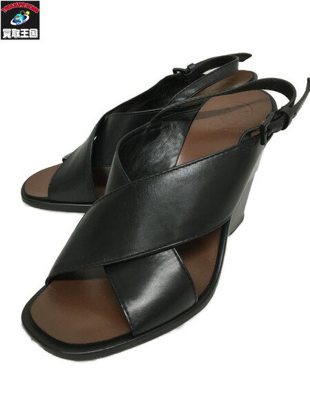 TORY BURCH ヒールサンダル 6 1/2 (M) 黒【中古】[▼]