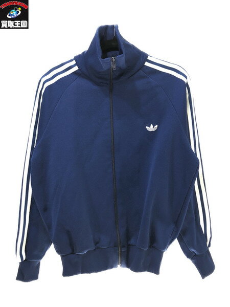 adidas/70s前期/VINTAGE/トラックジャケット/デサント社製　ブルー　2号　アディダス【中古】[▼]