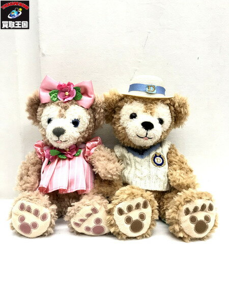 Disney ディズニー ダッフィーのスプリングヴォヤッジ シェリーメイ ぬいぐるみ ストローハット 二体【中古】のサムネイル