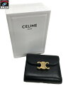 CELINE/10D783BZG/コンパクトウォレット/トリオンフ/黒【中古】