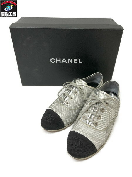 CHANEL/レースアップシューズ/351/2C　※剥がれ有【中古】[▼]