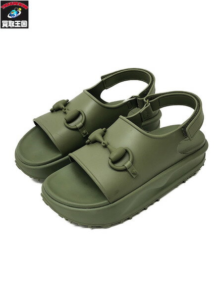 GUCCI インターロッキングG プラットフォームサンダル 10 747752【中古】[▼]