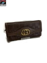 GUCCI インターロッキングG レザー 長財布【中古】