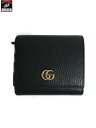 GUCCI/GGマーモント/二つ折り/BLK【中古】[▼]