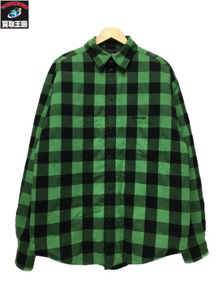 BALENCIAGA Buffalo Check Padded Shirt size44