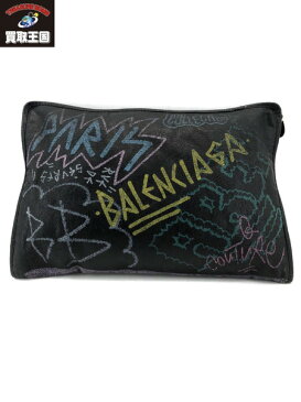 Balenciaga　グラフィティ バザール クラッチバッグ【中古】