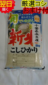 【令和5年産　新米】千葉県産　長生産　コシヒカリ☆白米5kg