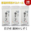 令和5年(2023年) 岩手県産 銀河のしずく＜デビューして4年連続特A評価＞ 300g(2合) × 3パック 真空パック