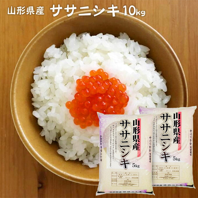 新米 令和3年産 米 10kg 送料無料 無洗米/白米/玄米 山形県産 ササニシキ ...