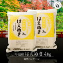 令和6年産 米 4kg (2kg×2袋) 送料無料 山形 はえぬき 真空パック 4キロ おこめ コメ 【別途送料加算地域あり】