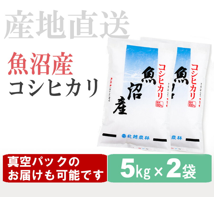 お米 ギフト 魚沼産 コシヒカリ 10kg(5kg×2袋) 真空パック 令和3年 内祝い お返し 送料無料