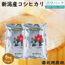 クーポンで15％OFF 新潟産コシヒカリ6kg(3kg×2袋) 真空パック 送料無料 令和2年産 こしひかり 新潟から産地直送