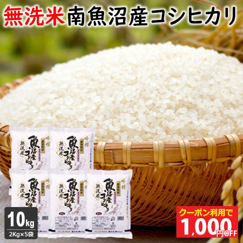 ＼1,000円OFFクーポンで13,530円／無洗米 吟精 南魚沼産コシヒカリ10kg（2kg×5袋）令和7年産 コシヒカリ 無洗米 10kg 送料無料【新潟ケンベイ お中元 お歳暮 ギフト】