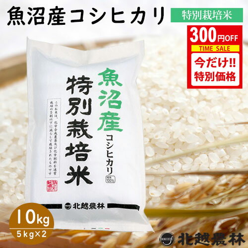 ＼今だけ特別価格!!お買い物マラソン／新潟県 魚沼産コシヒカリ特別栽培米10kg(5kg×2袋) ※真空パック選べます（密封新鮮パック）令和7年産 米 10kg 送料無料 こしひかり 新潟 白米 北越農林 取り置きOK 精米仕立て