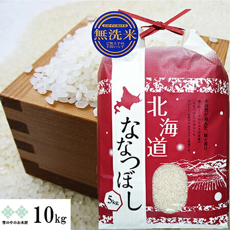 無洗米 ななつぼし 10kg(5kg×2) 北海道産 令和5年産 お米 白米 精米 送料無料（沖縄 離島を除く） 紙袋