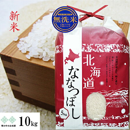 新米　無洗米 ななつぼし 10kg(5kg×2) 北海道産 令和5年産　お米 白米 精米 送料無料（沖縄、離島を除く） 紙袋