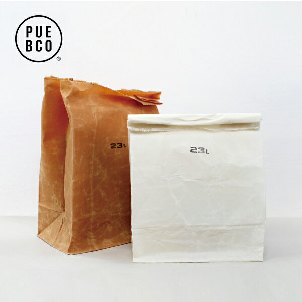 PUEBCO[プエブコ]GROCERY BAG 23L[グロサリーバッグ 収納 バッグ マチ付 コットン 綿 ワックス加工 整理 収納 インテリア]☆