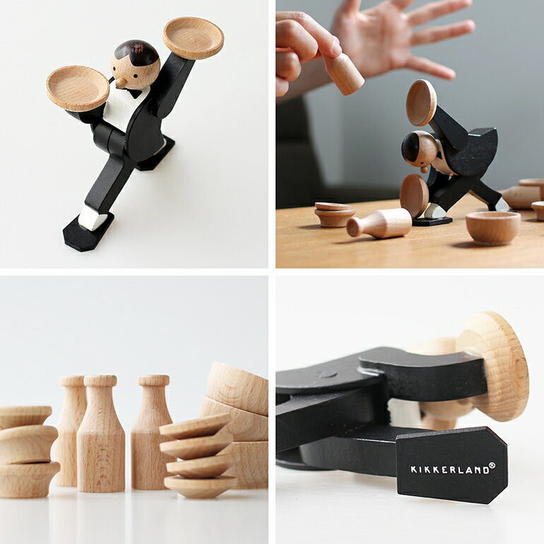 【100円クーポン配布中】KIKKERLAND[キッカーランド]Don’t Tip The Waiter Stacking Game[ドントティップザウェイタースタッキングゲーム バランスゲーム 卓上ゲーム 木製 玩具 おもちゃ]☆ 3