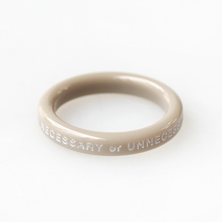 【5％OFFクーポン配布中】Necessary or Unnecessary [ネセサリーオアアンネセサリー]BUTTON RING 2　ベージュ[ボタンリング 指輪 プラ..