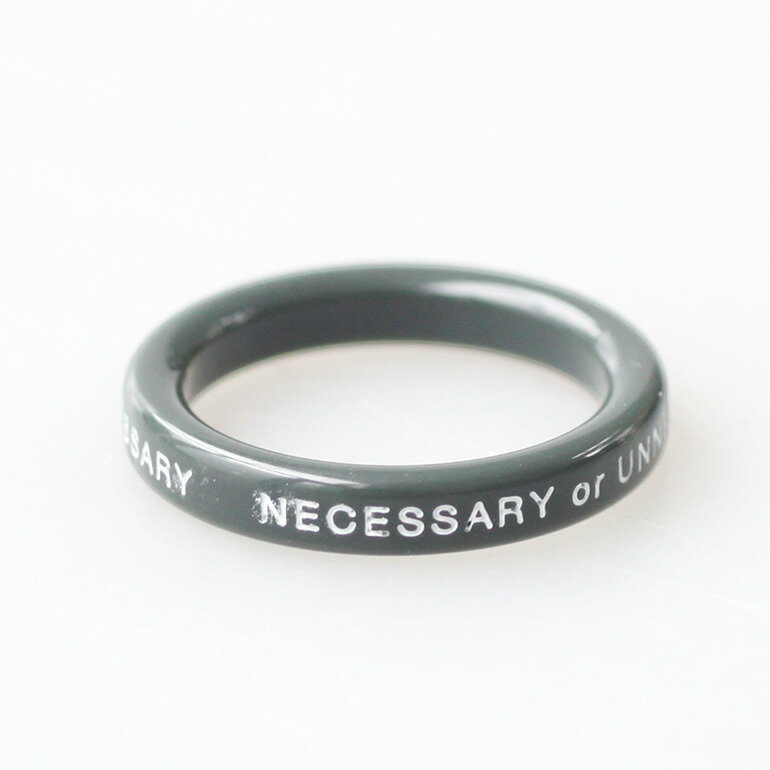 Necessary or Unnecessary [ネセサリーオアアンネセサリー]BUTTON RING 2　ジェイド[ボタンリング 指輪 プラスチック 軽い 11号 13号 1..