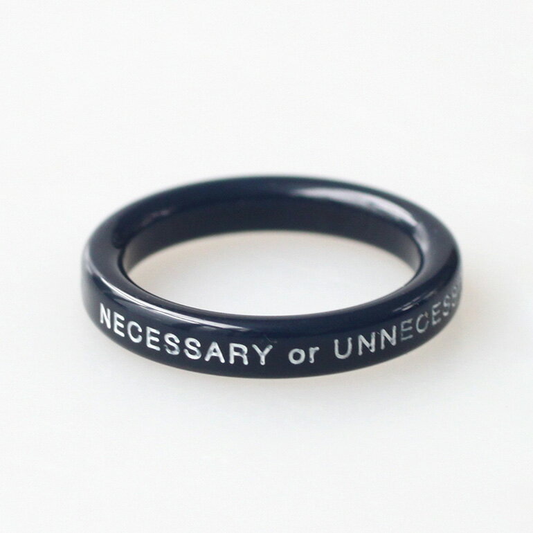 【5％OFFクーポン配布中】Necessary or Unnecessary [ネセサリーオアアンネセサリー]BUTTON RING 2　ネイビー[ボタンリング 指輪 プラ..