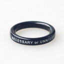 Necessary or Unnecessary ネセサリーオアアンネセサリー BUTTON RING 2 ネイビー ボタンリング 指輪 プラスチック 軽い 11号 13号 15号 カジュアル メンズライク ☆